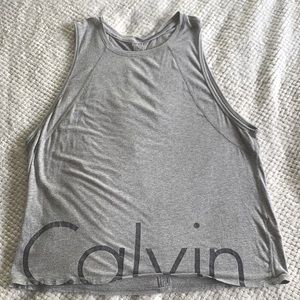 Gray Calvin Klein performance top, size LG,